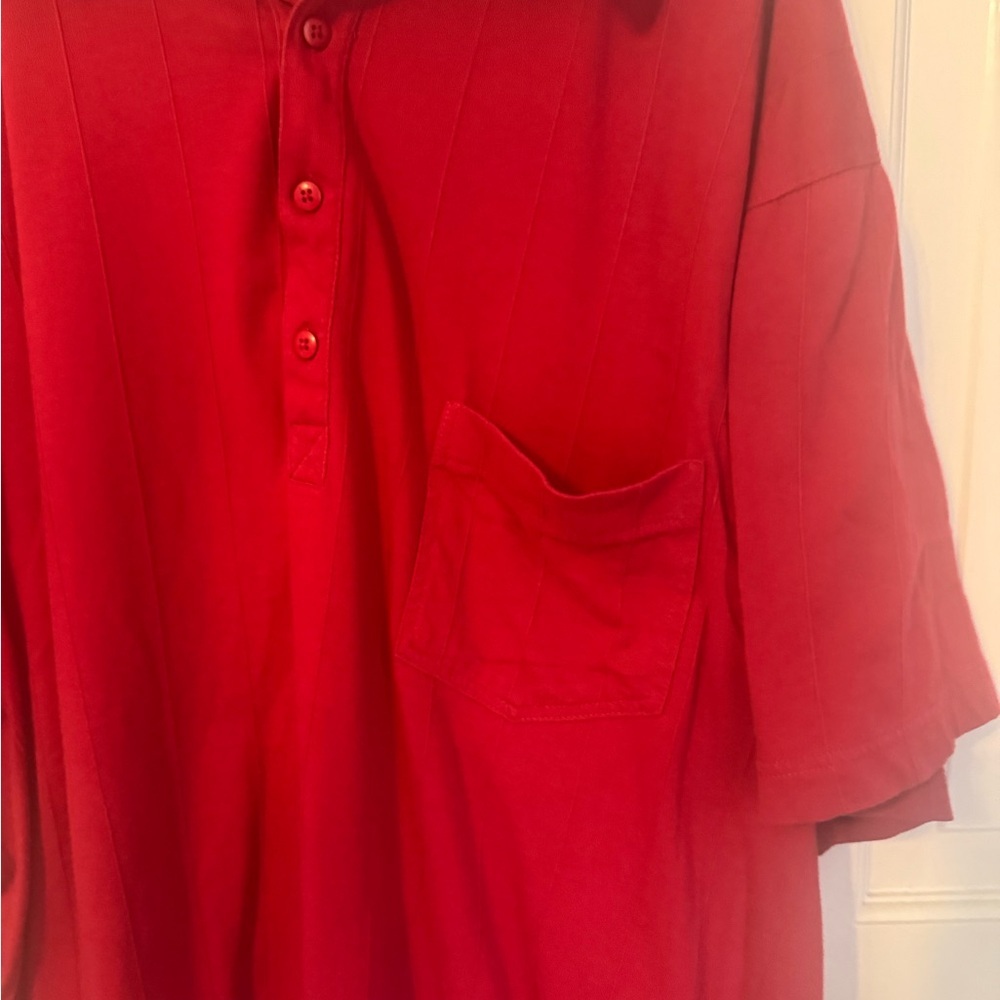 Harbor Bay Red Women's Button Down Shirt - Picture 9 of 10